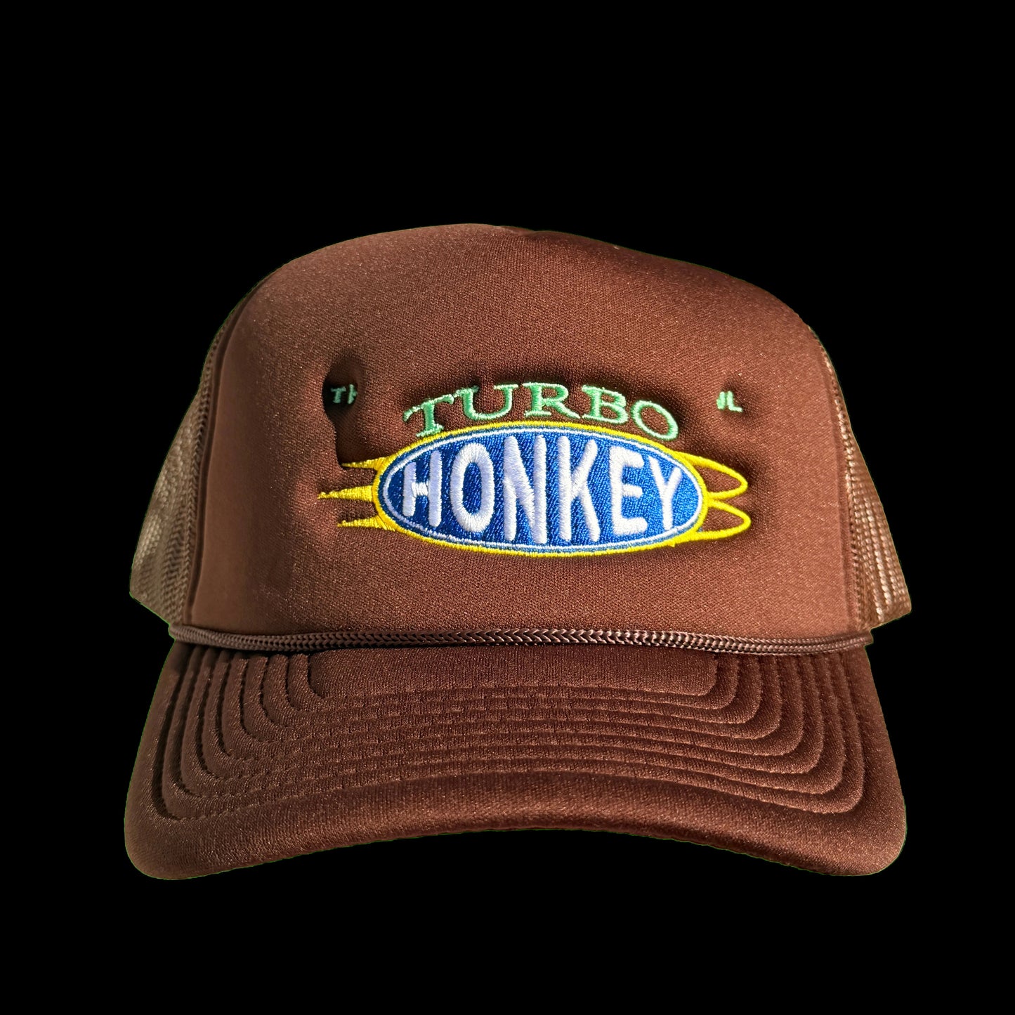 Brown Puffy Trucker Hat